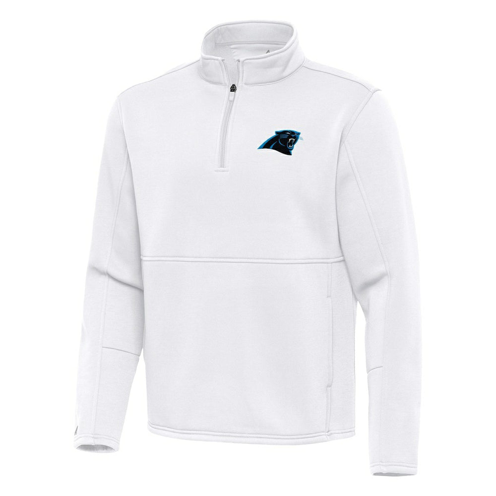 Carolina Panthers Antigua Twist Quarter-Zip Pullover Jacket - White cheap