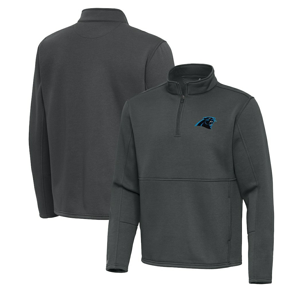 Carolina Panthers Antigua Twist Quarter-Zip Pullover Jacket - Pewter online