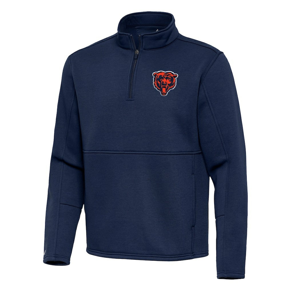 Chicago Bears Antigua Twist Quarter-Zip Pullover Jacket - Navy sale