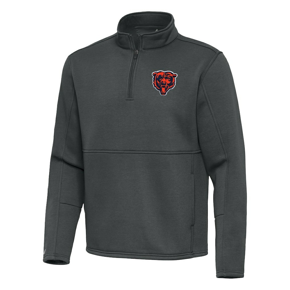 Chicago Bears Antigua Twist Quarter-Zip Pullover Jacket - Pewter for sale