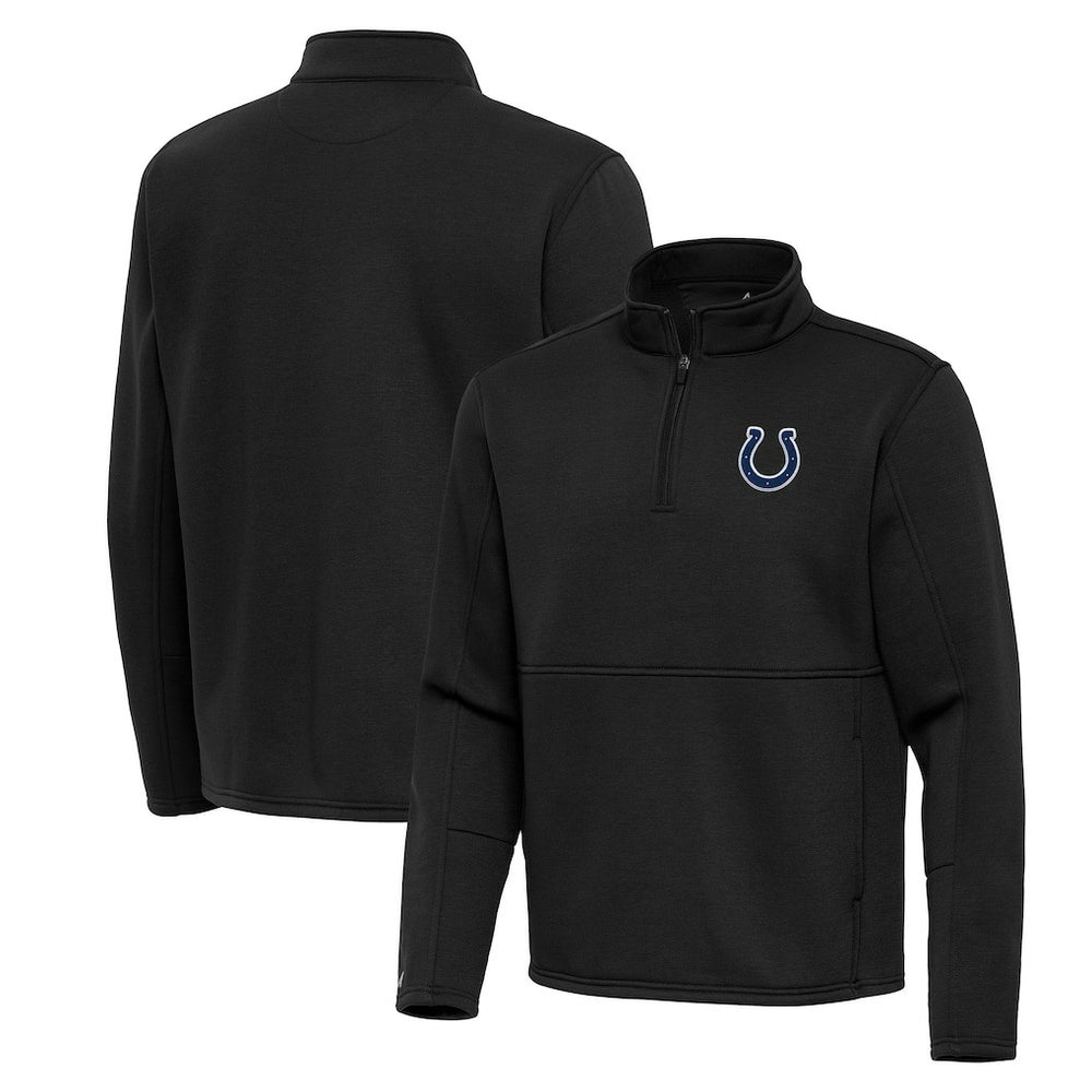 Indianapolis Colts Antigua Twist Quarter-Zip Pullover Jacket - Black outlet