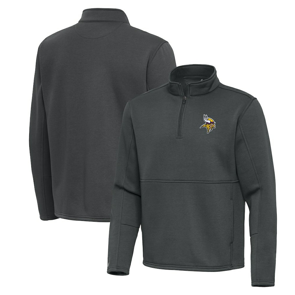 Minnesota Vikings Antigua Twist Quarter-Zip Pullover Jacket - Pewter discount