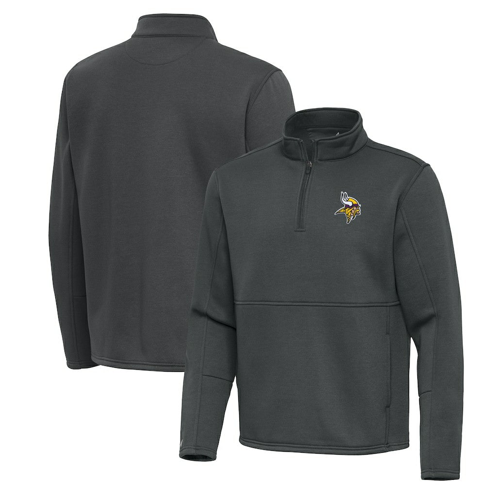 Minnesota Vikings Antigua Twist Quarter-Zip Pullover Jacket - Pewter discount