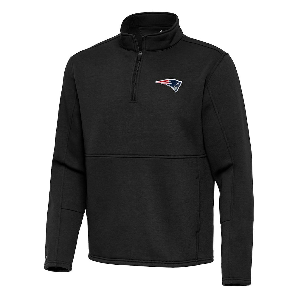 New England Patriots Antigua Twist Quarter-Zip Pullover Jacket - Black for sale