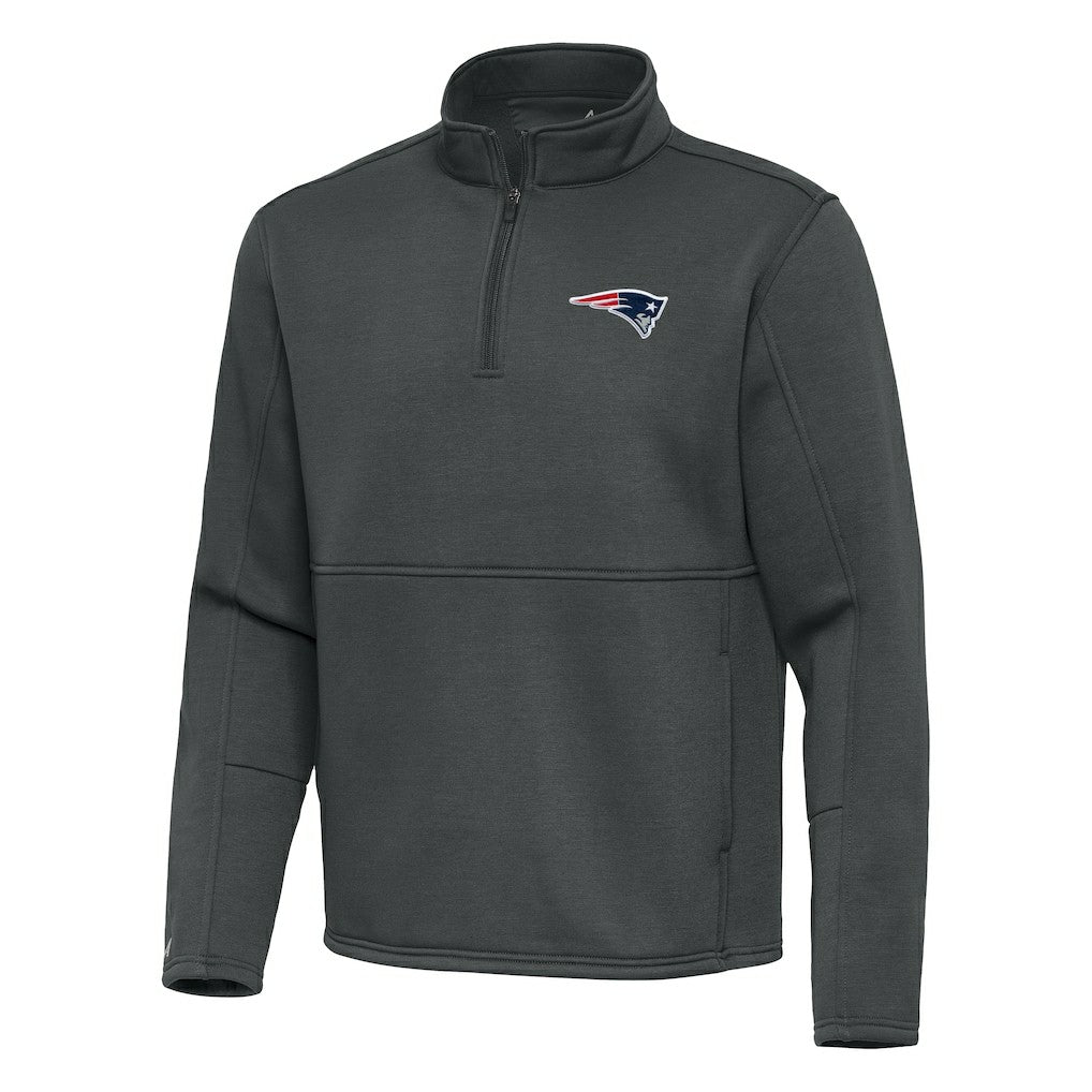 New England Patriots Antigua Twist Quarter-Zip Pullover Jacket - Pewter online
