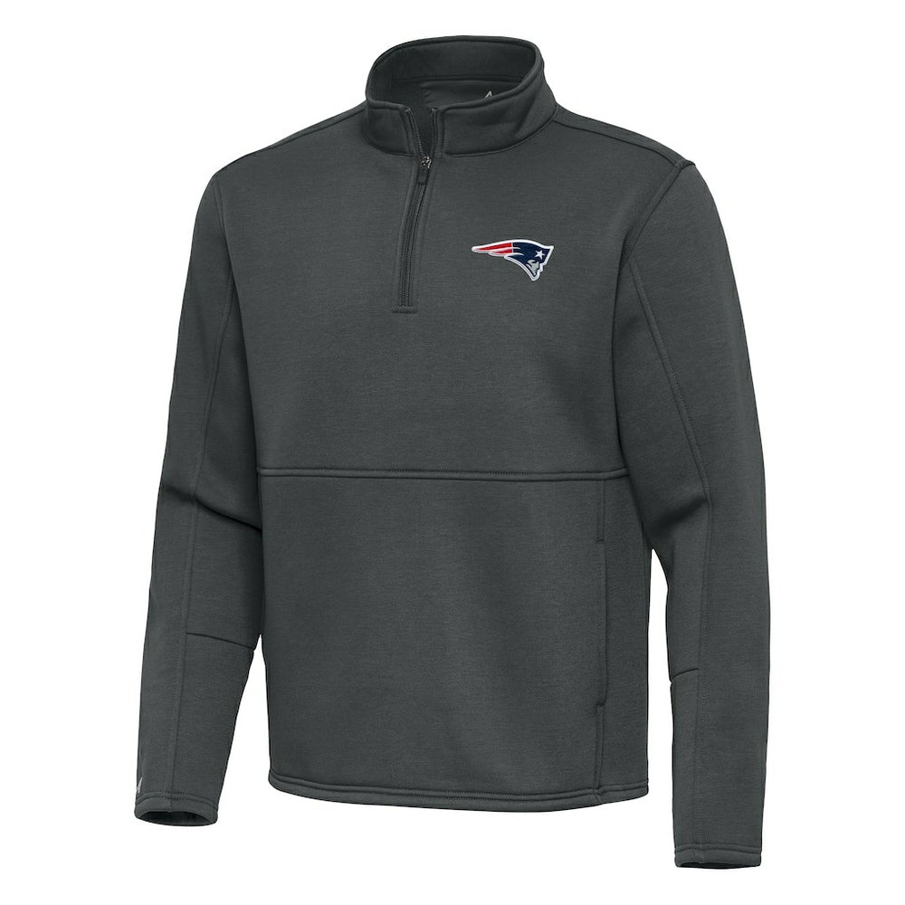 New England Patriots Antigua Twist Quarter-Zip Pullover Jacket - Pewter online
