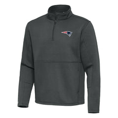 New England Patriots Antigua Twist Quarter-Zip Pullover Jacket - Pewter online