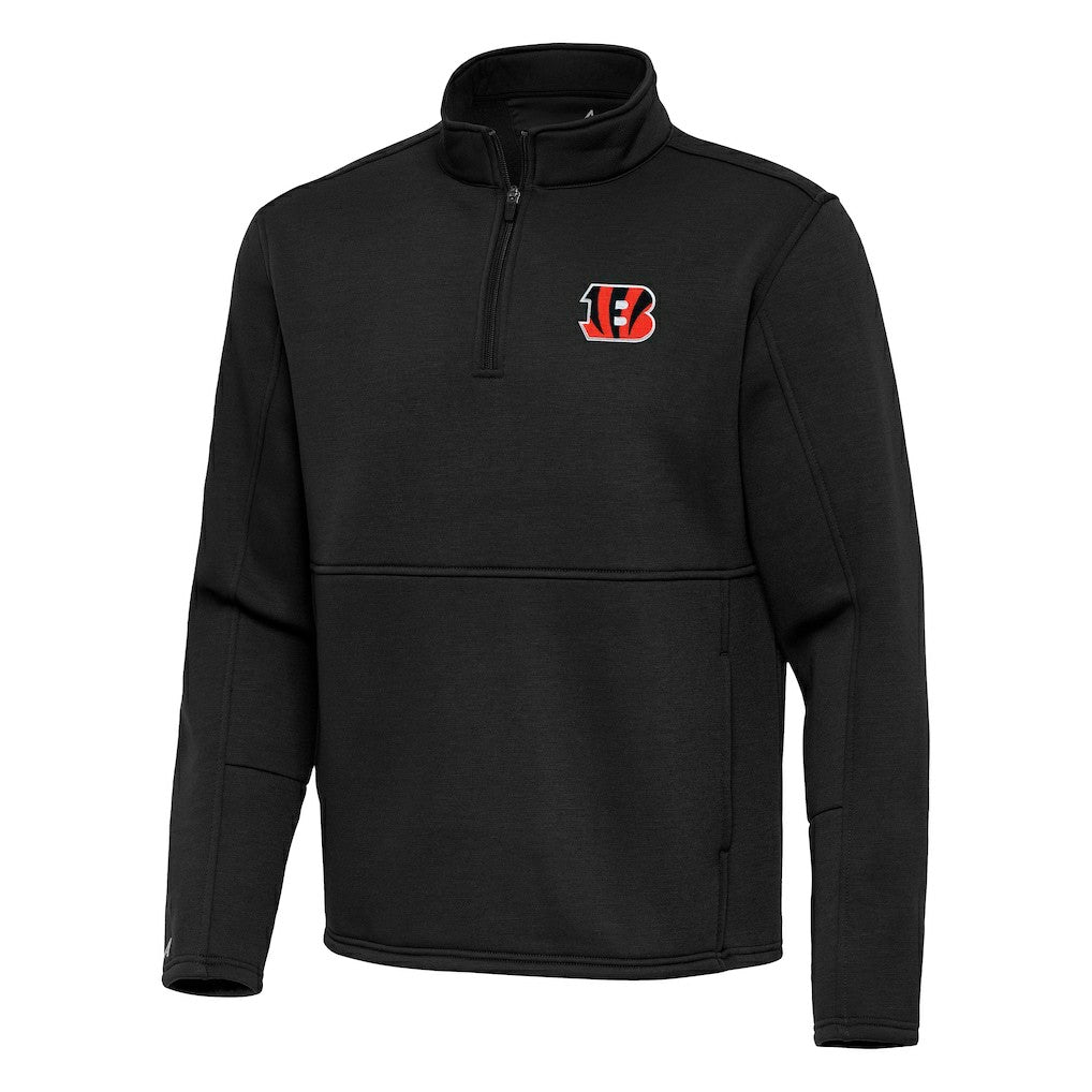 Cincinnati Bengals Antigua Twist Quarter-Zip Pullover Jacket - Black cheap
