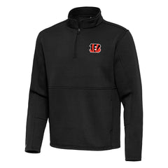 Cincinnati Bengals Antigua Twist Quarter-Zip Pullover Jacket - Black cheap