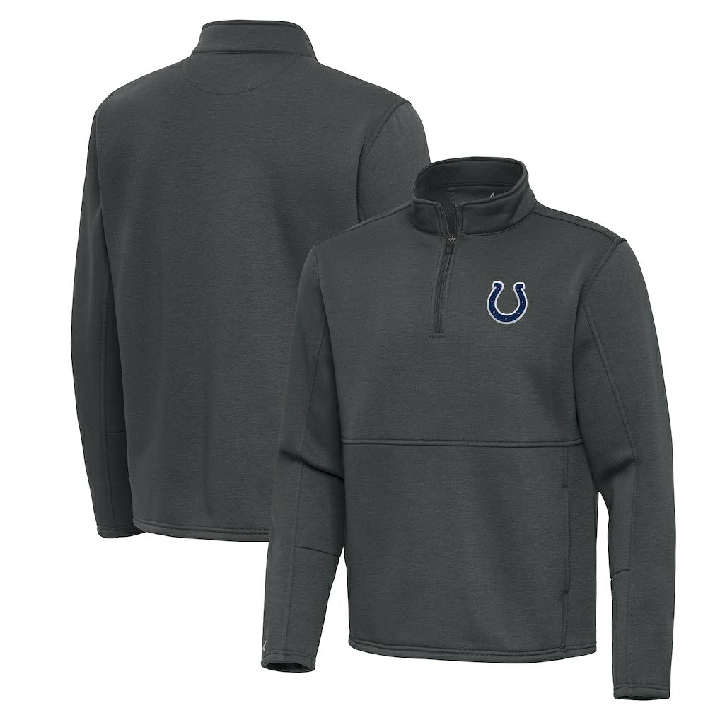 Indianapolis Colts Antigua Twist Quarter-Zip Pullover Jacket - Pewter discount