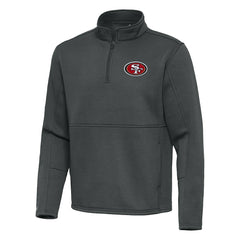 San Francisco 49ers Antigua Twist Quarter-Zip Pullover Jacket - Pewter on sale