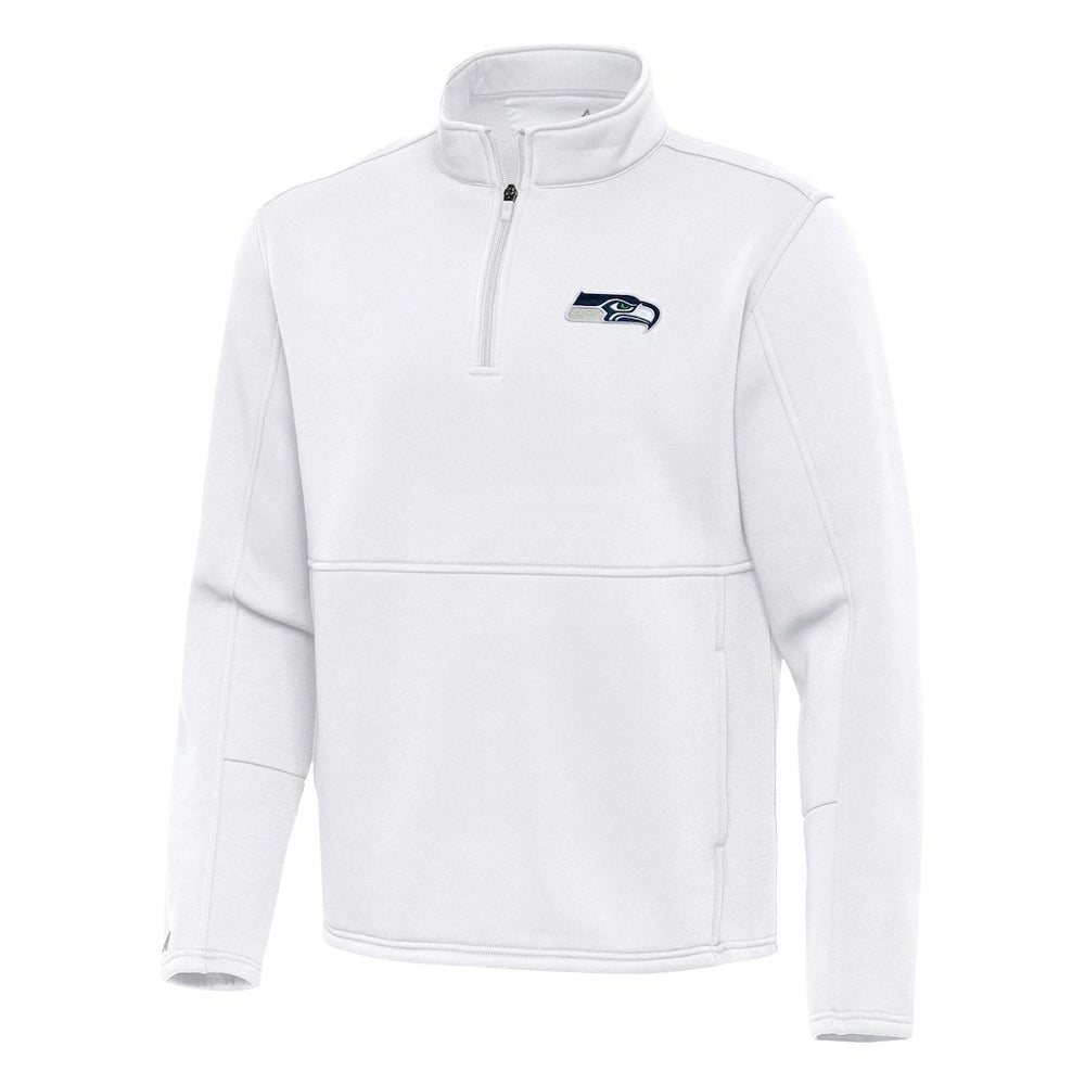 Seattle Seahawks Antigua Twist Quarter-Zip Pullover Jacket - White for sale