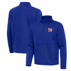 New York Giants Antigua Twist Quarter-Zip Pullover Jacket - Royal on sale