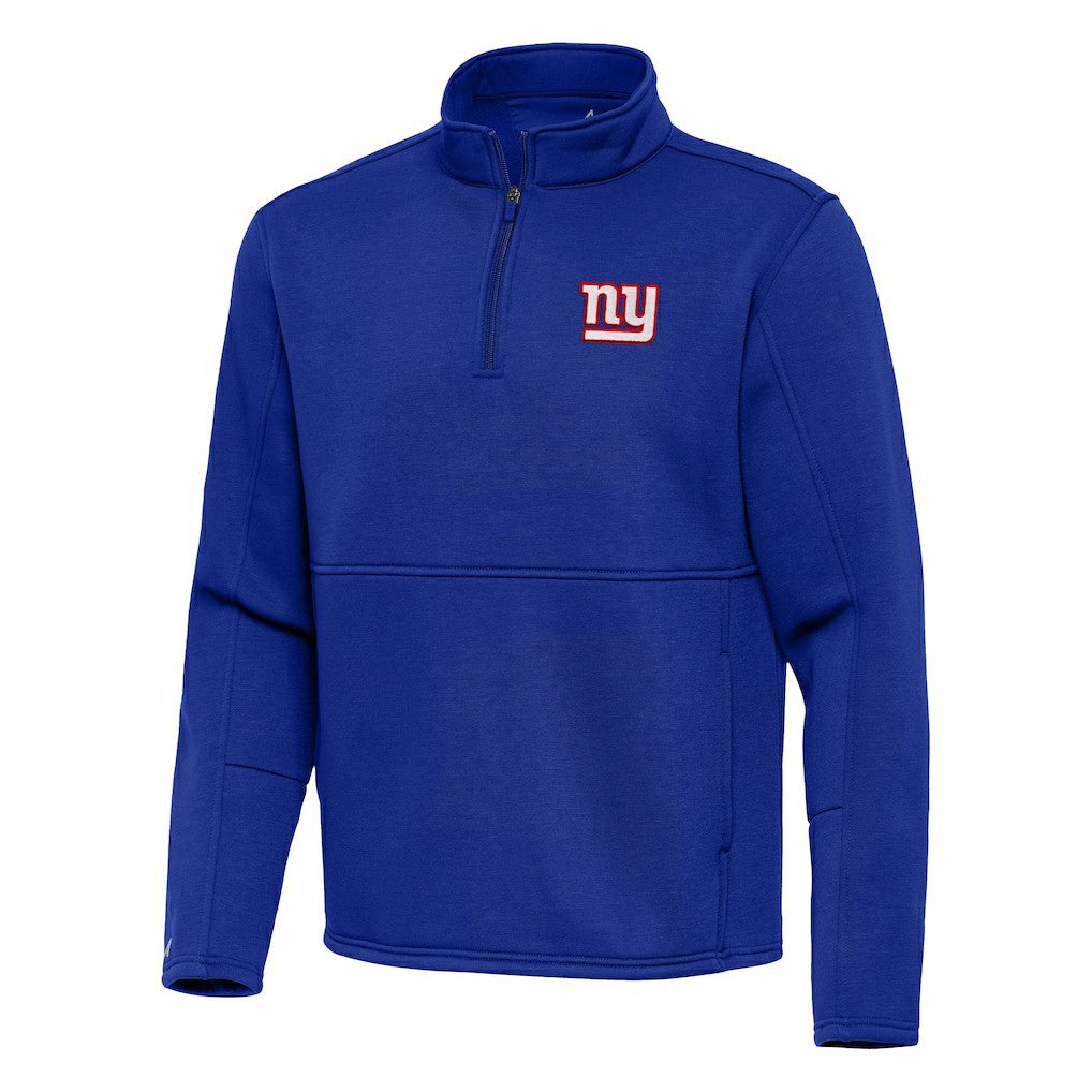 New York Giants Antigua Twist Quarter-Zip Pullover Jacket - Royal on sale