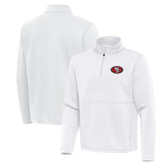San Francisco 49ers Antigua Twist Quarter-Zip Pullover Jacket - White cheap