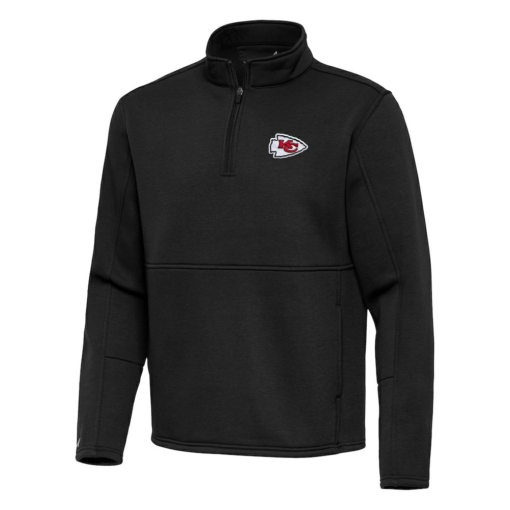 Kansas City Chiefs Antigua Twist Quarter-Zip Pullover Jacket - Black cheap