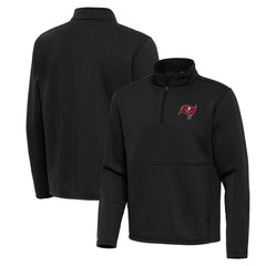 Tampa Bay Buccaneers Antigua Twist Quarter-Zip Pullover Jacket - Black discount