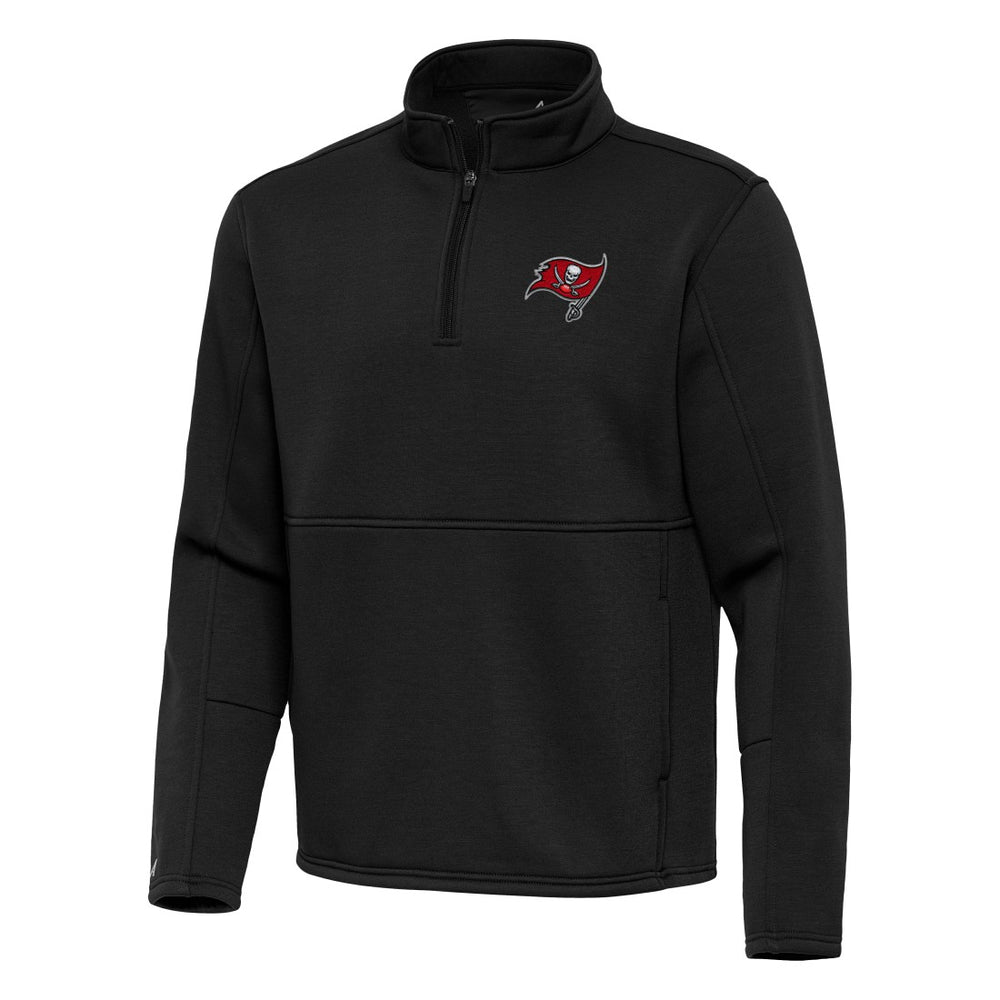 Tampa Bay Buccaneers Antigua Twist Quarter-Zip Pullover Jacket - Black discount
