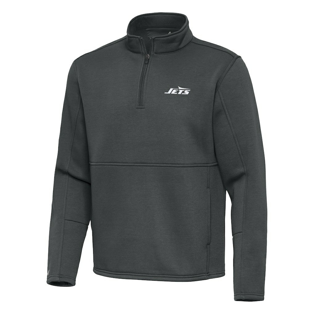 New York Jets Antigua Twist Quarter-Zip Pullover Jacket - Pewter cheap
