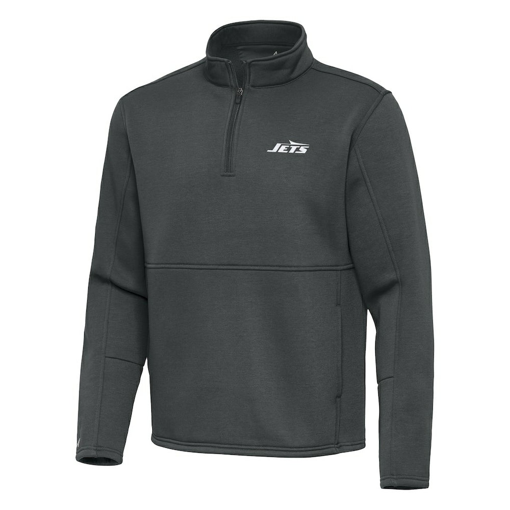 New York Jets Antigua Twist Quarter-Zip Pullover Jacket - Pewter cheap