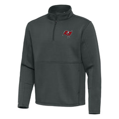 Tampa Bay Buccaneers Antigua Twist Quarter-Zip Pullover Jacket - Pewter sale