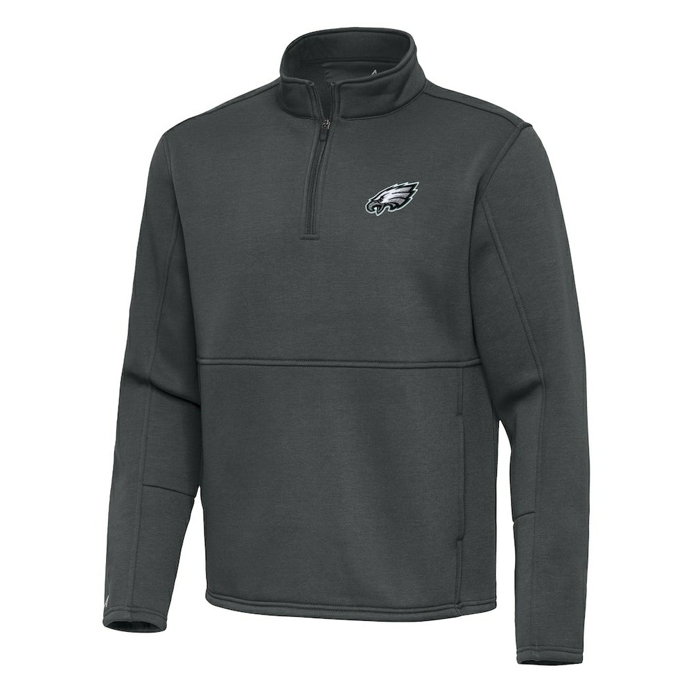Philadelphia Eagles Antigua Twist Quarter-Zip Pullover Jacket - Pewter cheap