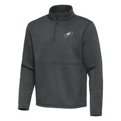 Philadelphia Eagles Antigua Twist Quarter-Zip Pullover Jacket - Pewter cheap