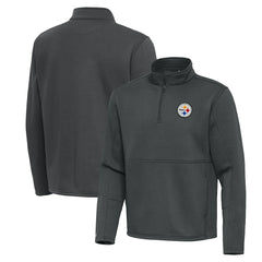 Pittsburgh Steelers Antigua Twist Quarter-Zip Pullover Jacket - Pewter on sale