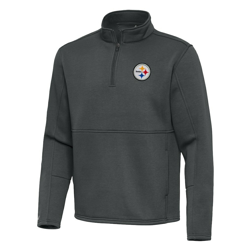 Pittsburgh Steelers Antigua Twist Quarter-Zip Pullover Jacket - Pewter on sale