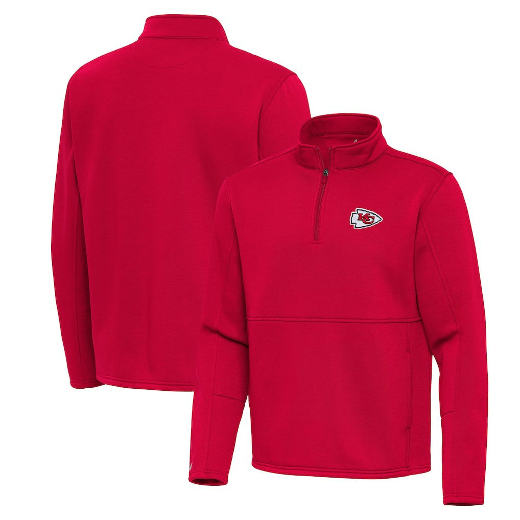Kansas City Chiefs Antigua Twist Quarter-Zip Pullover Jacket - Red sale