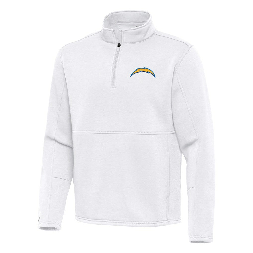 Los Angeles Chargers Antigua Twist Quarter-Zip Pullover Jacket - White outlet