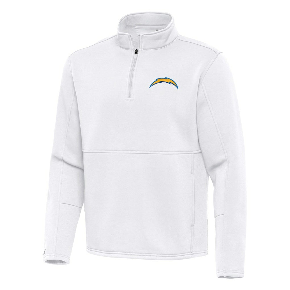 Los Angeles Chargers Antigua Twist Quarter-Zip Pullover Jacket - White outlet