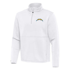Los Angeles Chargers Antigua Twist Quarter-Zip Pullover Jacket - White outlet