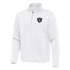 Las Vegas Raiders Antigua Twist Quarter-Zip Pullover Jacket - White online