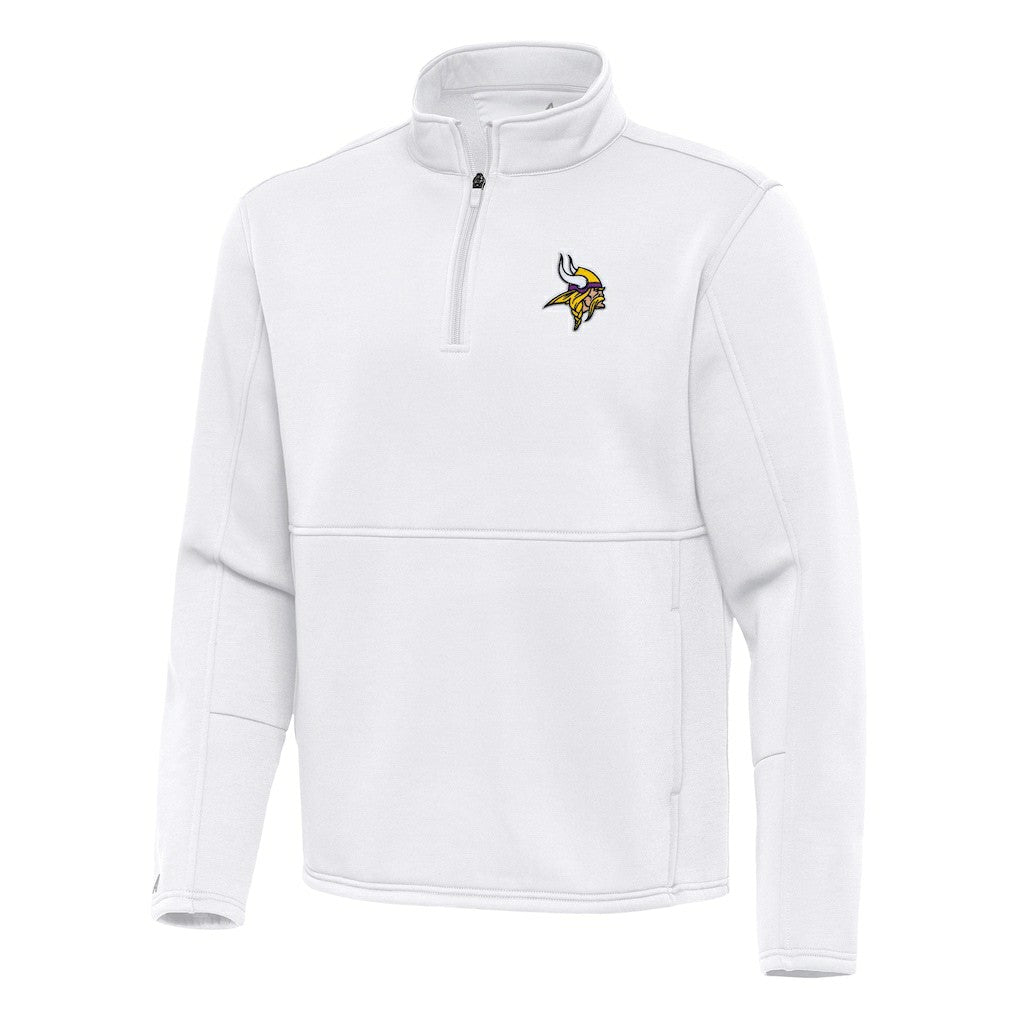 Minnesota Vikings Antigua Twist Quarter-Zip Pullover Jacket - White sale