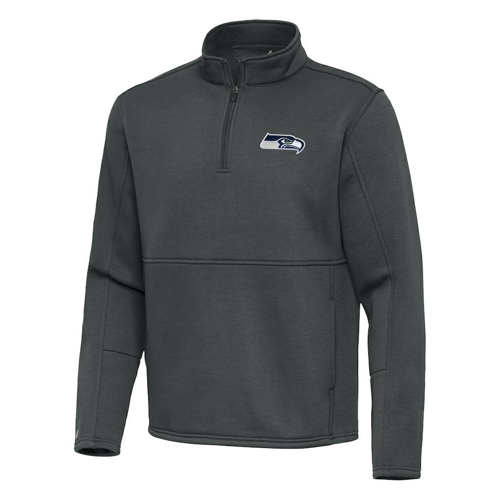 Seattle Seahawks Antigua Twist Quarter-Zip Pullover Jacket - Pewter for sale