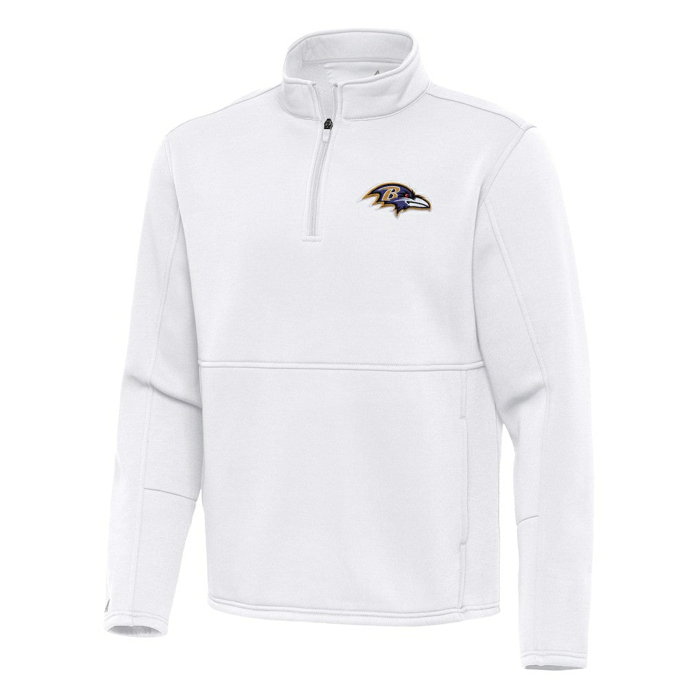 Baltimore Ravens Antigua Twist Quarter-Zip Pullover Jacket - White cheap