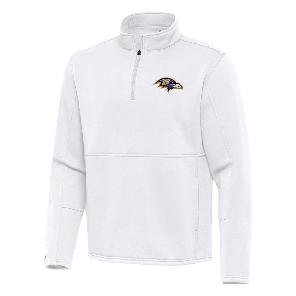 Baltimore Ravens Antigua Twist Quarter-Zip Pullover Jacket - White cheap