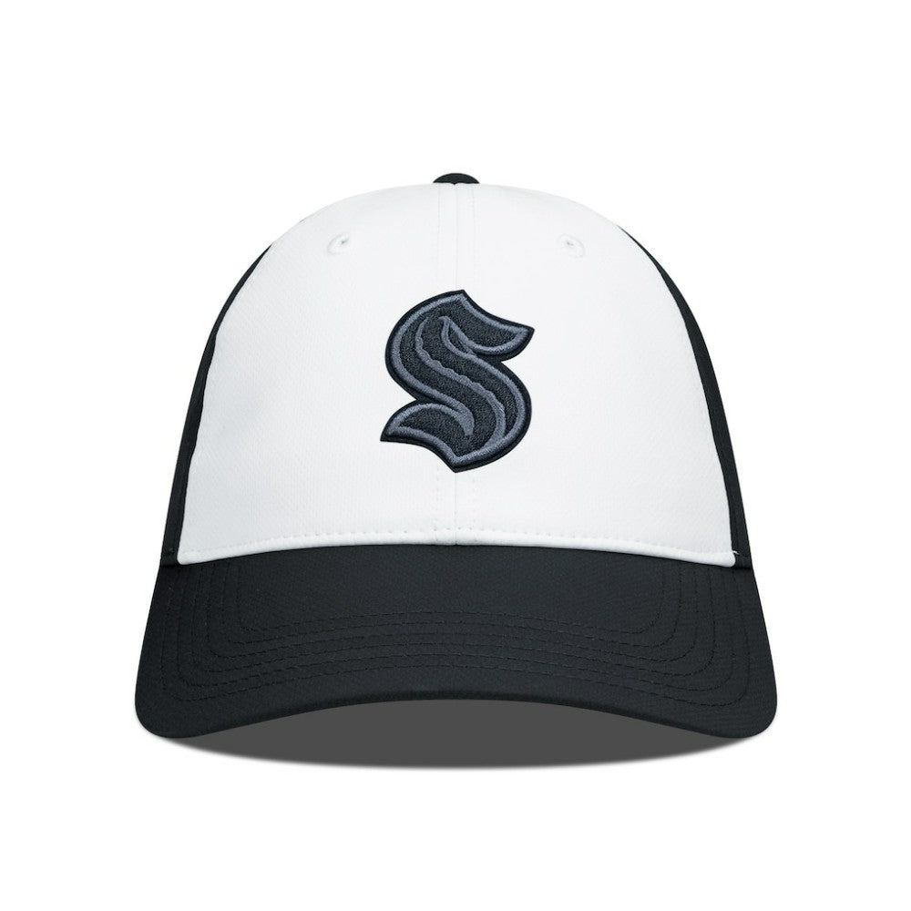 Seattle Kraken Levelwear Endure Nightfall Blackout Patch Unstructured Flex Hat - Black/White Hats