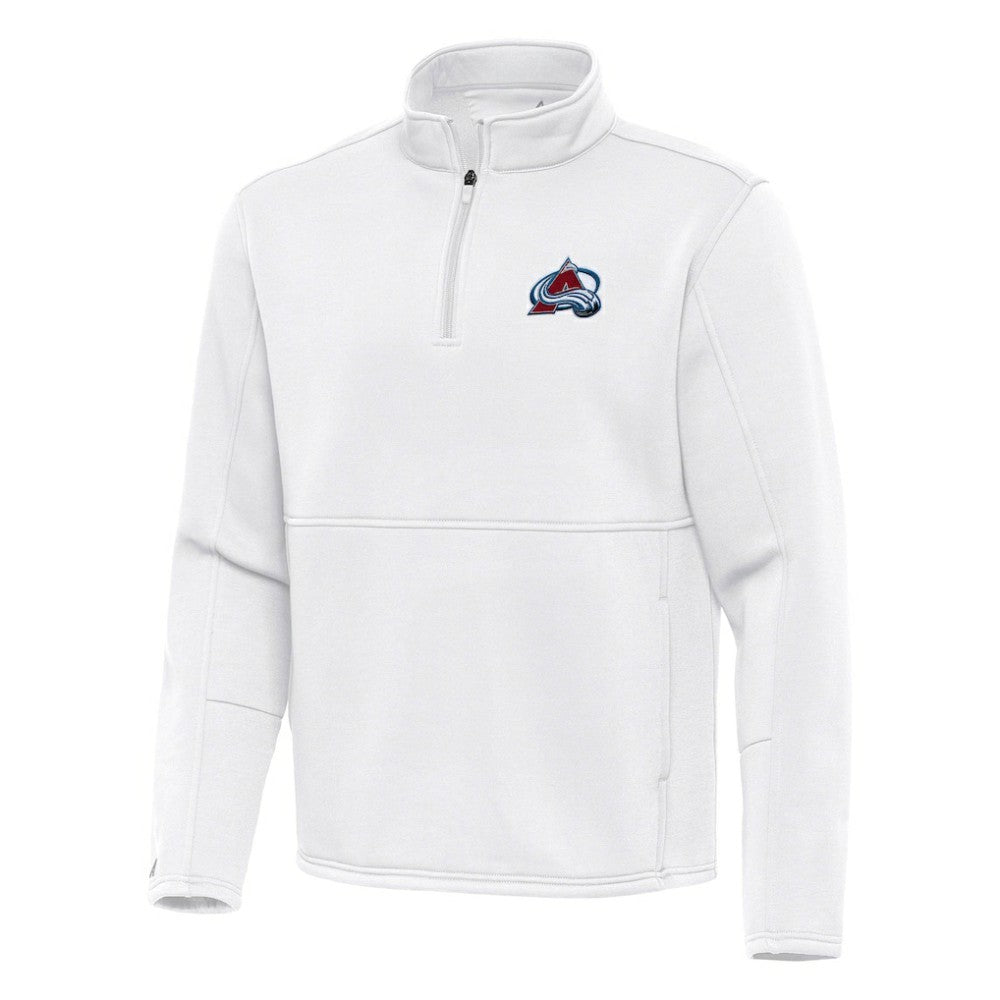 Colorado Avalanche Antigua Twist Quarter-Zip Pullover Jacket - White Pullover