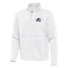 Colorado Avalanche Antigua Twist Quarter-Zip Pullover Jacket - White Pullover