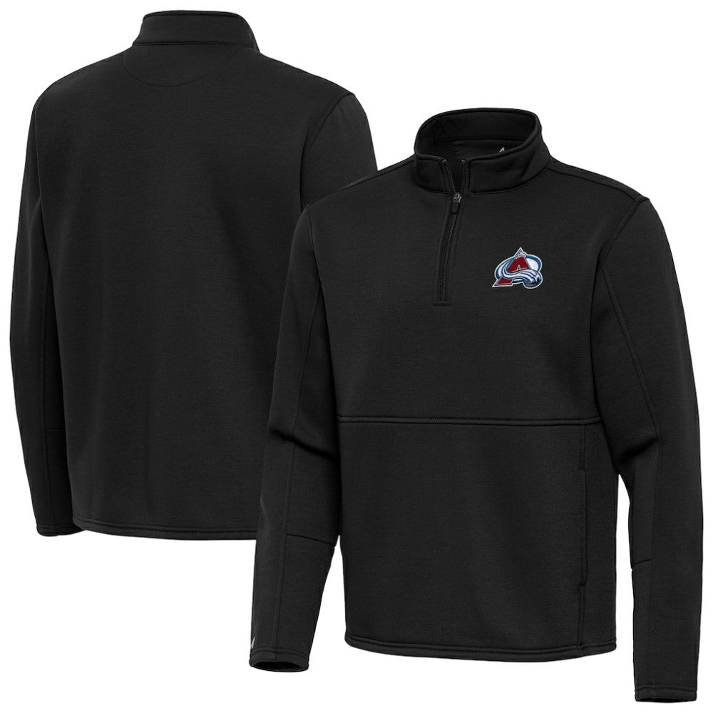 Colorado Avalanche Antigua Twist Quarter-Zip Pullover Jacket - Black Pullover