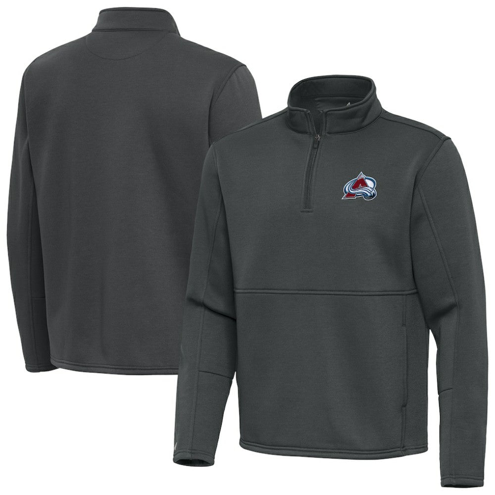 Colorado Avalanche Antigua Twist Quarter-Zip Pullover Jacket - Silver Pullover