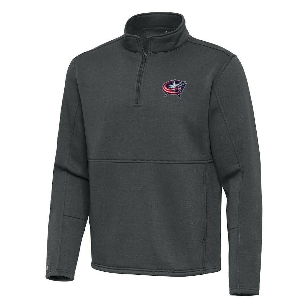 Columbus Blue Jackets Antigua Twist Quarter-Zip Pullover Jacket - Silver Pullover