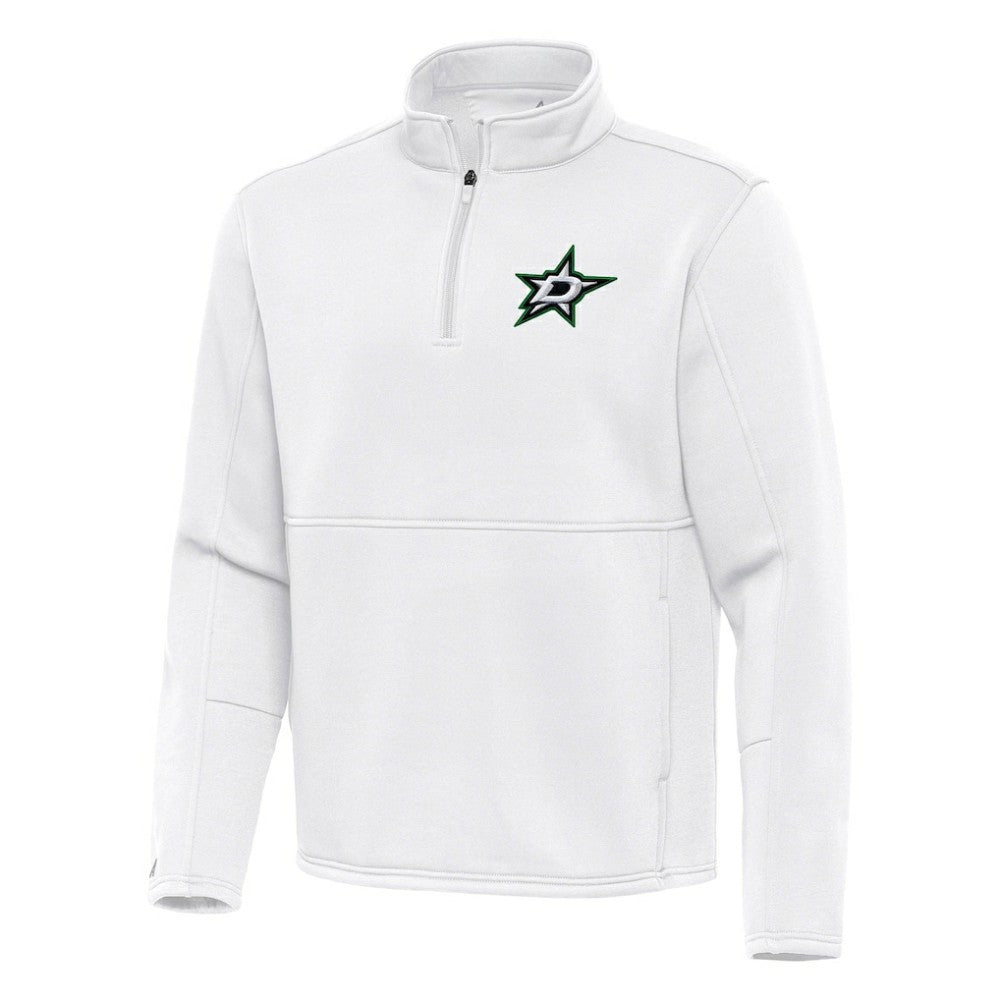 Dallas Stars Antigua Twist Quarter-Zip Pullover Jacket - White Pullover