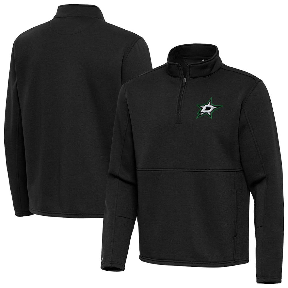 Dallas Stars Antigua Twist Quarter-Zip Pullover Jacket - Black Pullover