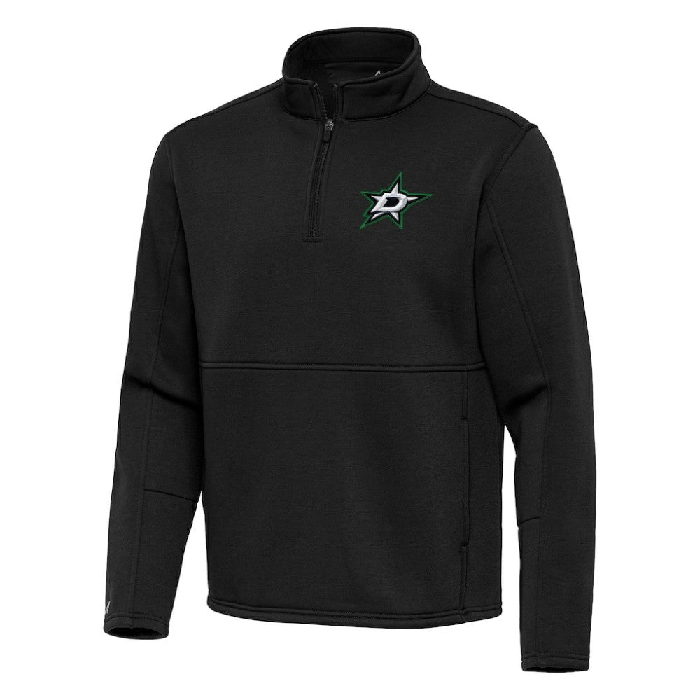 Dallas Stars Antigua Twist Quarter-Zip Pullover Jacket - Black Pullover