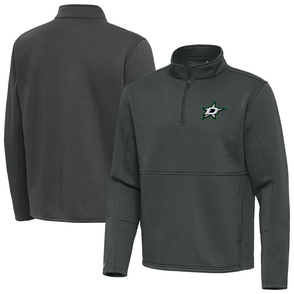 Dallas Stars Antigua Twist Quarter-Zip Pullover Jacket - Silver Pullover
