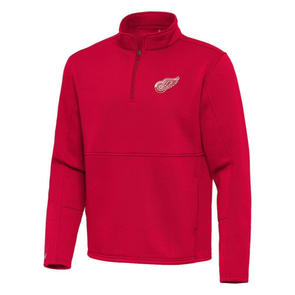 Detroit Red Wings Antigua Twist Quarter-Zip Pullover Jacket - Red Pullover