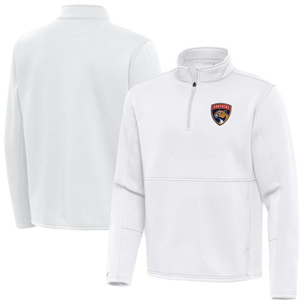 Florida Panthers Antigua Twist Quarter-Zip Pullover Jacket - White Pullover